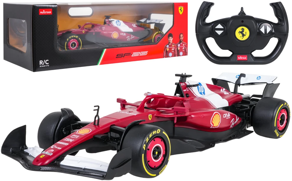 Rastar Nuotoliniu būdu valdoma Ferrari SF-25 1:12 raudona mašina