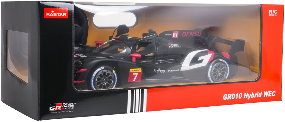 Rastar Nuotoliniu būdu valdoma Toyota GAZOO Racing GR010 Hybrid 1:14 juoda