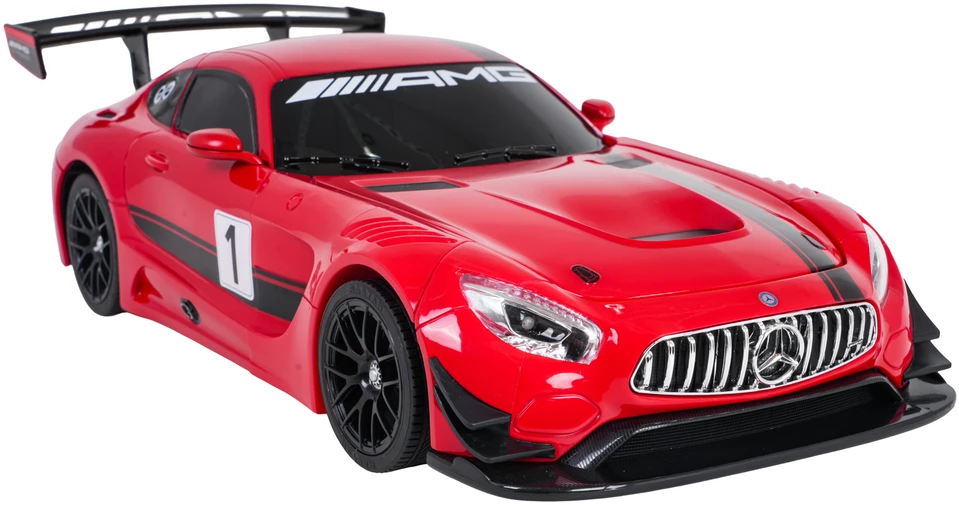Nuotoliniu būdu valdomas 1:14 Mercedes-AMG GT3 raudonas automobilis-robotas 2in1