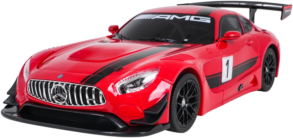 Nuotoliniu būdu valdomas 1:14 Mercedes-AMG GT3 raudonas automobilis-robotas 2in1