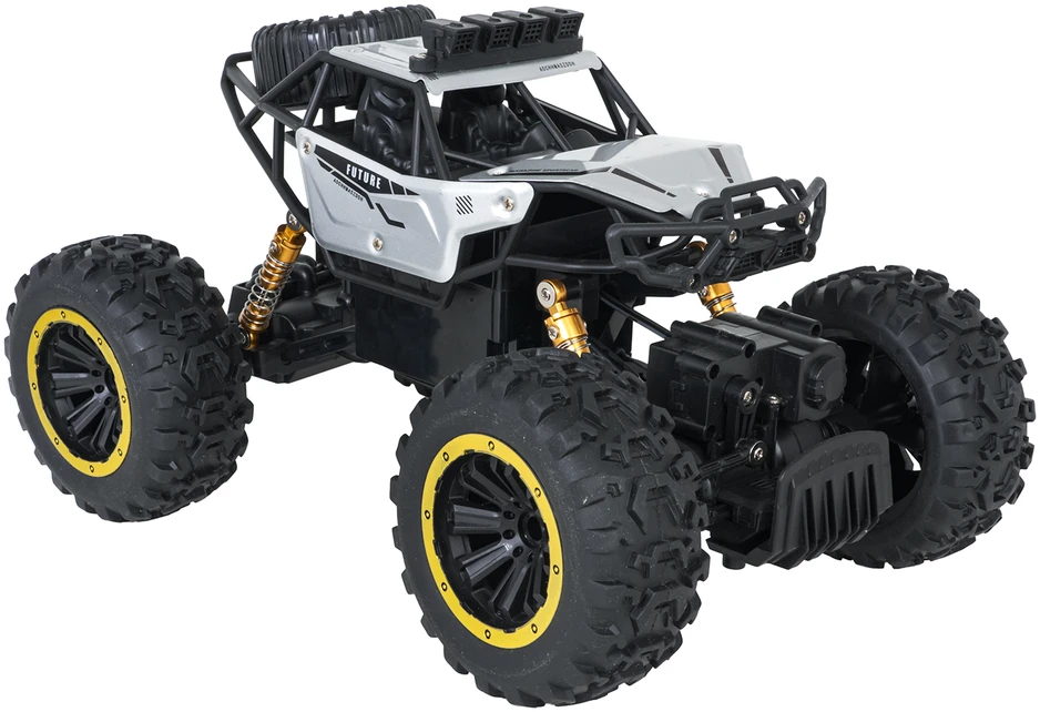 Nuotoliniu būdu valdomas 1:18 metalo visureigis Climb Power sidabrinis