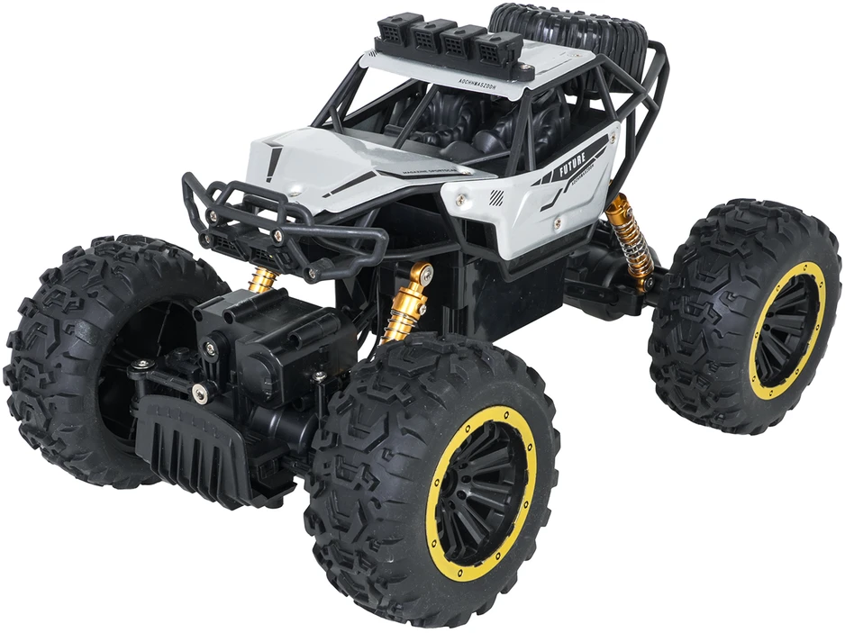 Nuotoliniu būdu valdomas 1:18 metalo visureigis Climb Power sidabrinis
