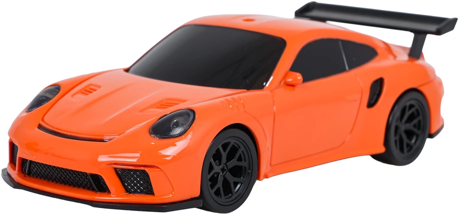 Nuotoliniu būdu valdomas 1:43 oranžinis drift automobilis su priedais