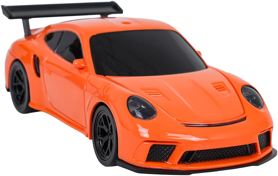 Nuotoliniu būdu valdomas 1:43 oranžinis drift automobilis su priedais