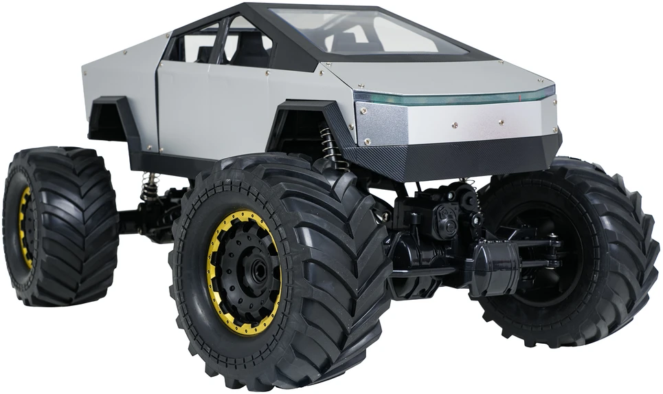 Nuotoliniu būdu valdomas 1:8 mastelio visureigis Rock Crawler sidabrinis