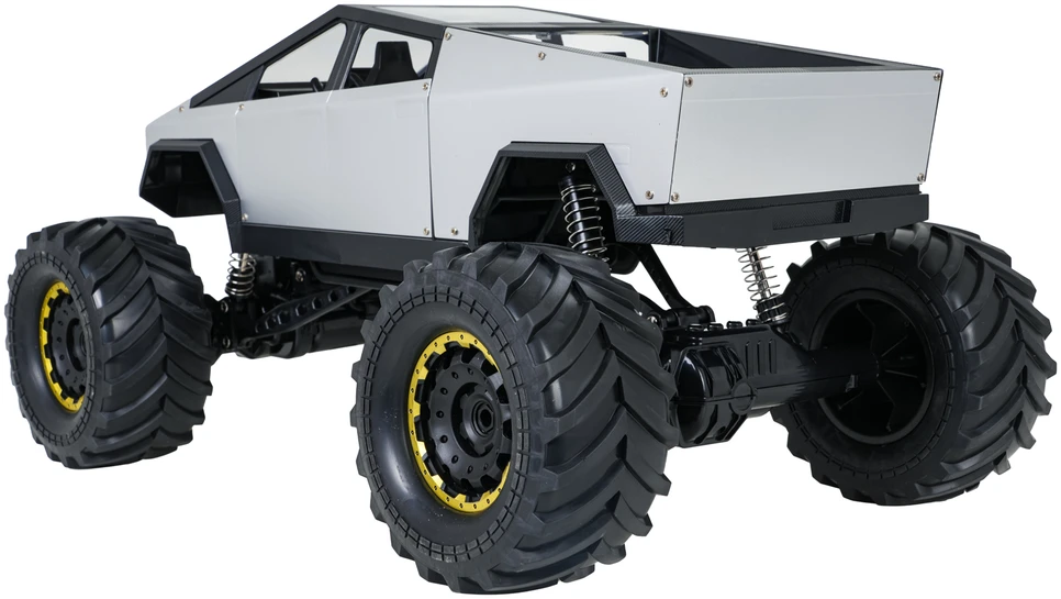 Nuotoliniu būdu valdomas 1:8 mastelio visureigis Rock Crawler sidabrinis