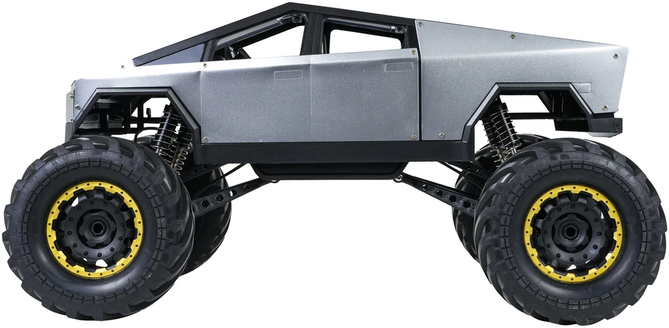Nuotoliniu būdu valdomas 1:8 mastelio visureigis Rock Crawler sidabrinis