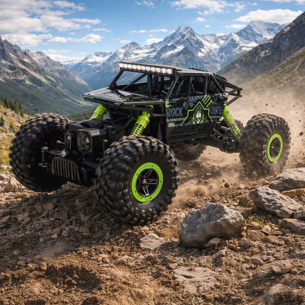 RC automobilis Rock Crawler HB 2.4GHz 1:18 žalias