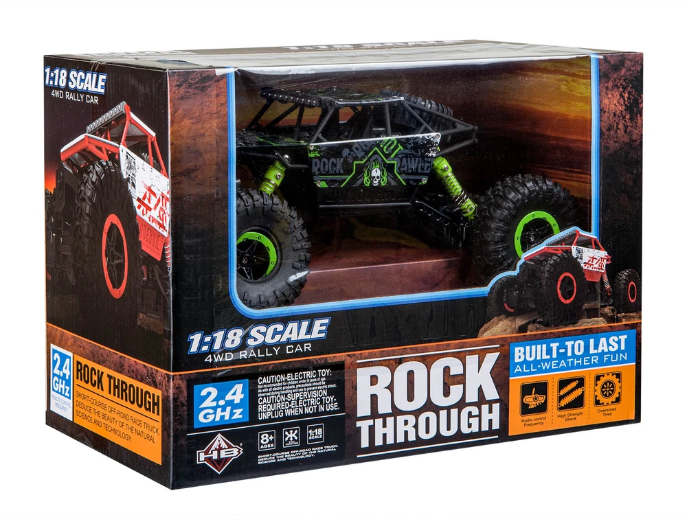 RC automobilis Rock Crawler HB 2.4GHz 1:18 žalias