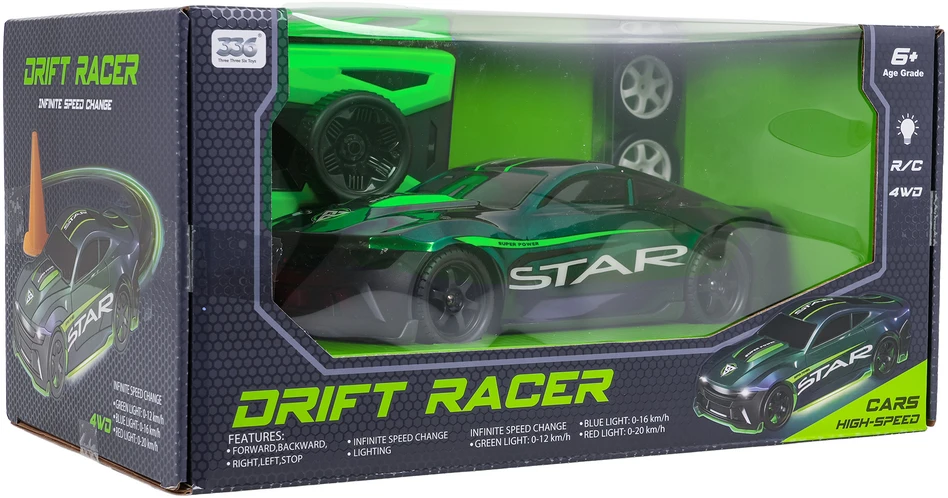 Nuotoliniu būdu valdomas automobilis R/C STAR žalias