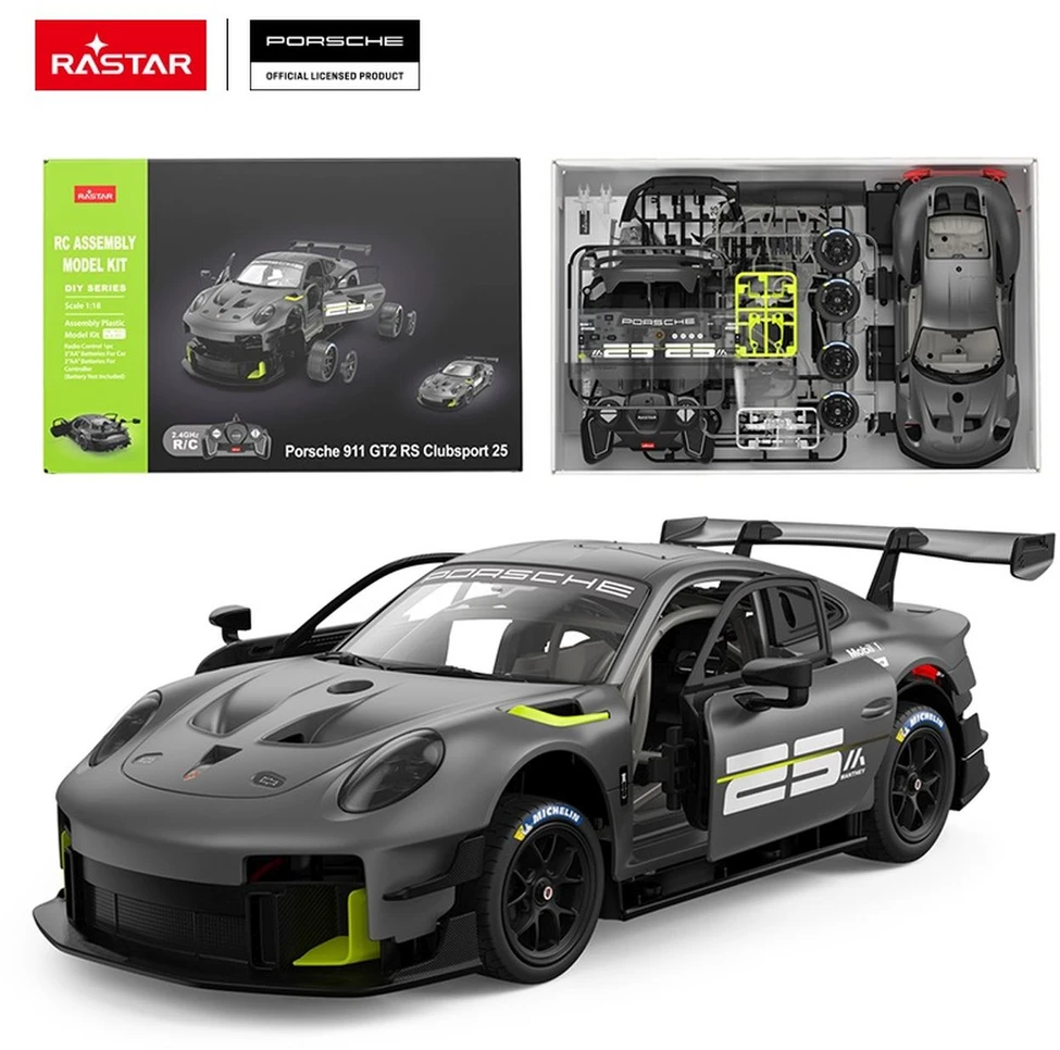 RASTAR 1:18 surenkamas ir R/C valdomas automodelis Porsche 911 GT2 RS Clubsport, 99600