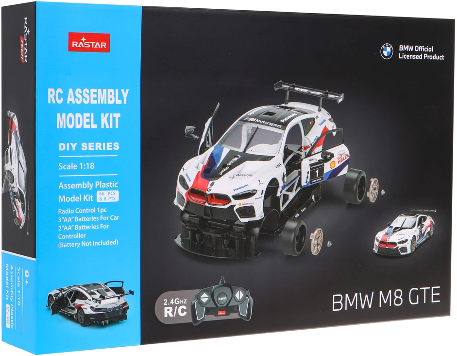 RASTAR R/C 1:18 sudedamas automodelis BMW M8 GTE, 97200