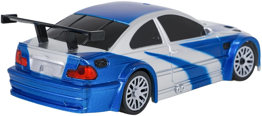 Nuotoliniu būdu valdomas drift automobilis 1:43 mėlynas su priedais