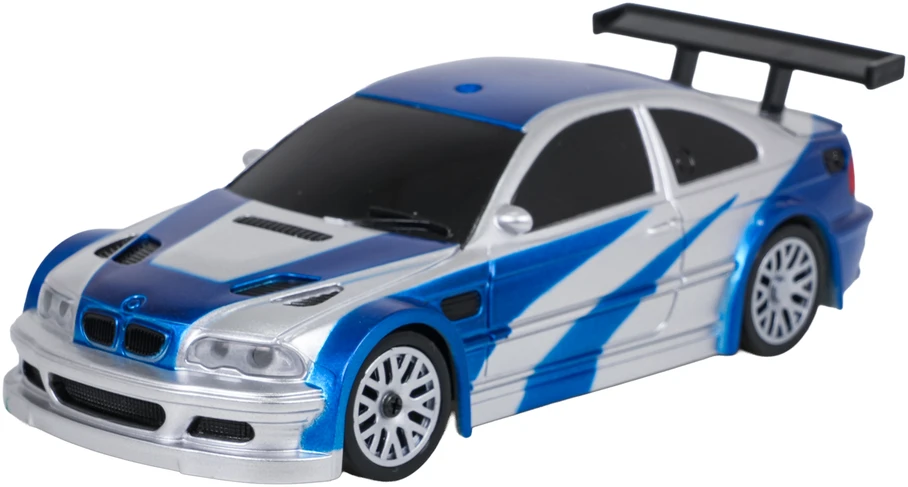 Nuotoliniu būdu valdomas drift automobilis 1:43 mėlynas su priedais