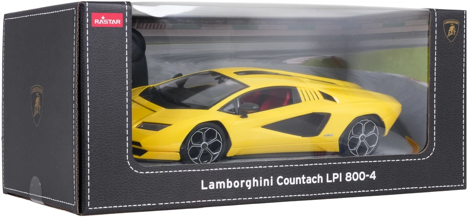 Rastar Nuotoliniu būdu valdomas Lamborghini Countach LPI 800-4 1:16 geltonas modelis