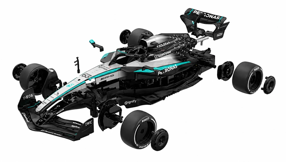 Nuotoliniu būdu valdomas Mercedes-AMG F1 W16 E Performance 1:16 juodas modelis