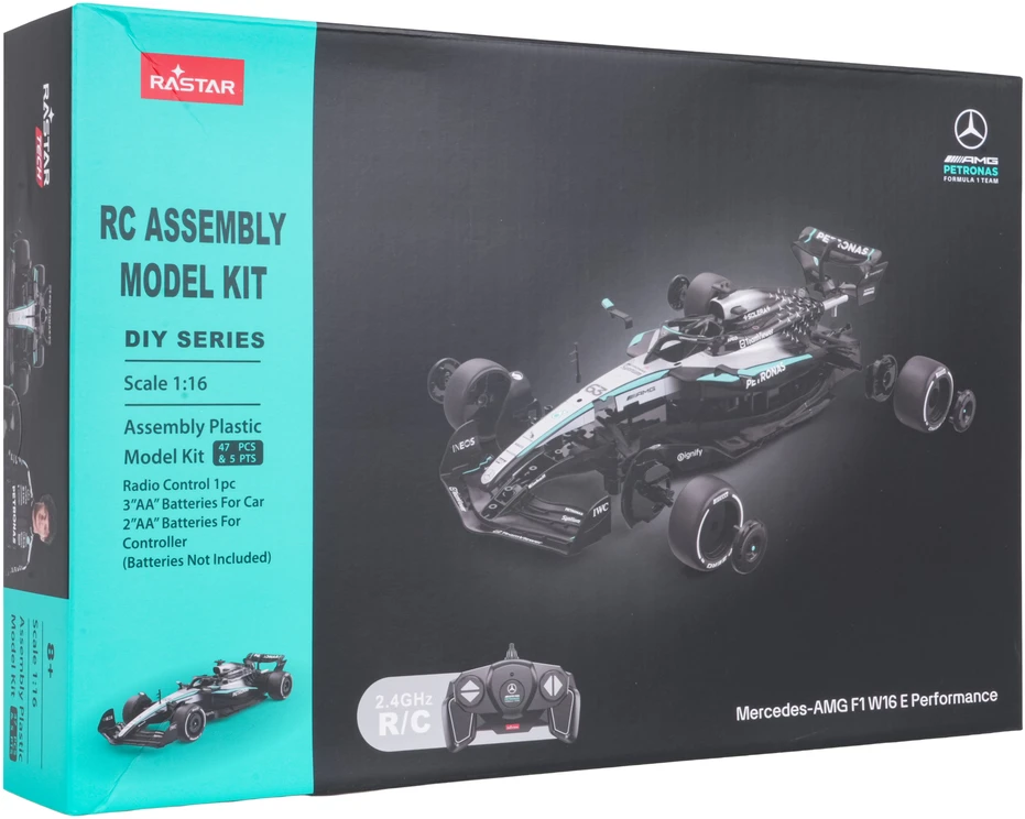Nuotoliniu būdu valdomas Mercedes-AMG F1 W16 E Performance 1:16 juodas modelis
