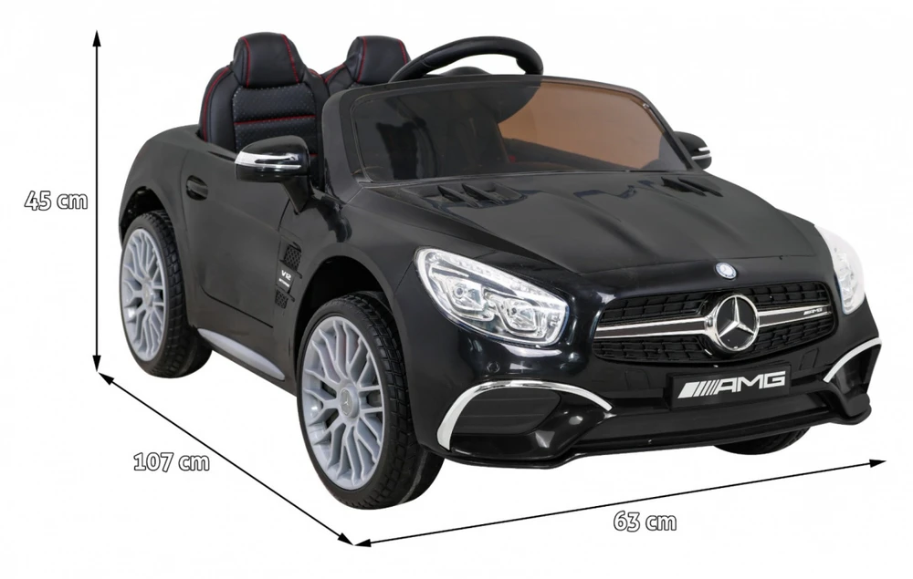 Ramiz Elektrinė mašina vaikams Mercedes Benz AMG SL65 S juodos spalvos