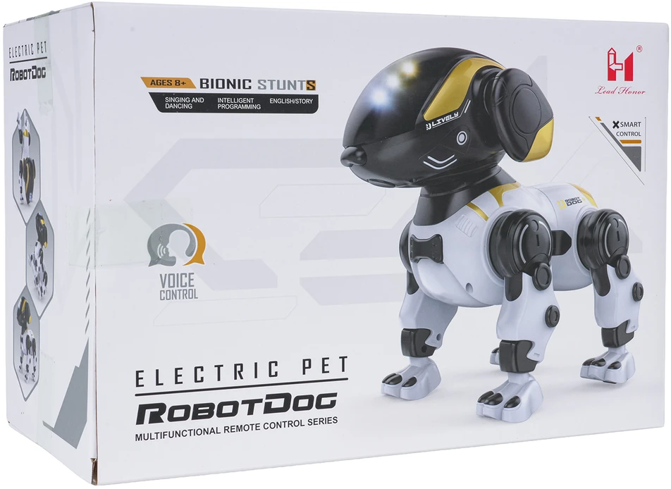Nuotoliniu būdu valdomas robotas šuo BUNNY R/C baltas
