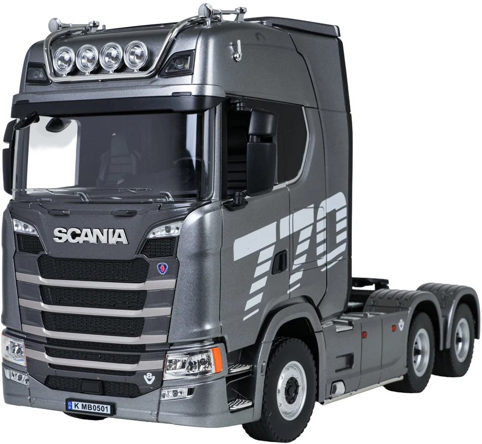 Nuotoliniu būdu valdomas SCANIA 770S sunkvežimis 1:18 pilkas