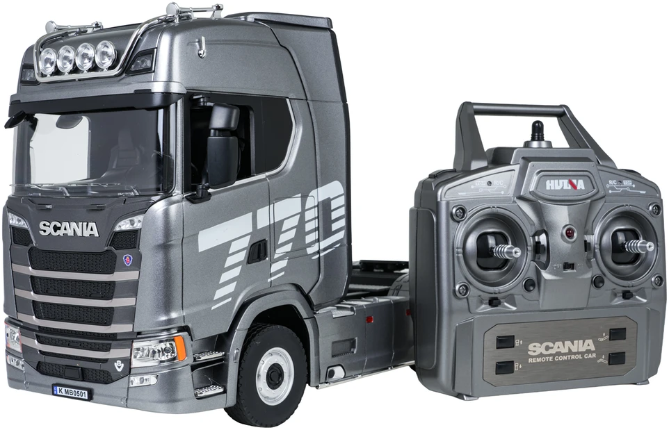 Nuotoliniu būdu valdomas SCANIA 770S sunkvežimis 1:18 pilkas