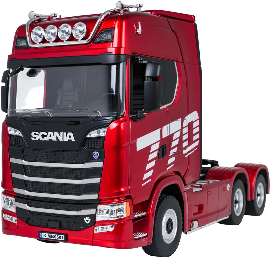 Nuotoliniu būdu valdomas SCANIA 770S sunkvežimis 1:18 raudonas