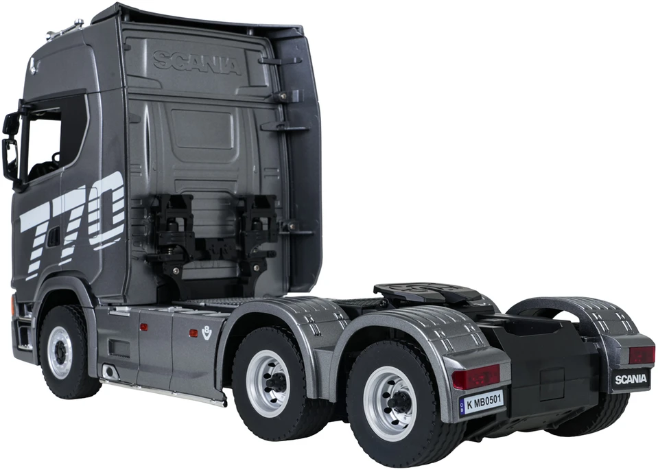 Nuotoliniu būdu valdomas SCANIA 770S sunkvežimis 1:18 pilkas