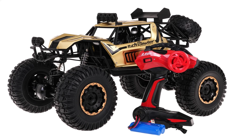 Nuotoliniu būdu valdomas visureigis Metal Mega Crawler 1:8 aukso spalvos