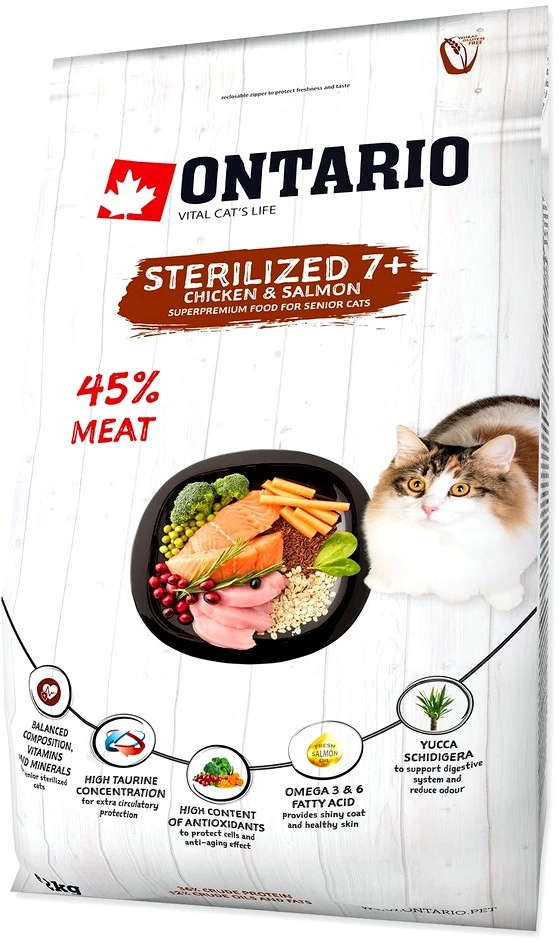 Ontario Ontarijo sterilizuotos katės 7+ 2kg (sterilizuotos katės 7+)
