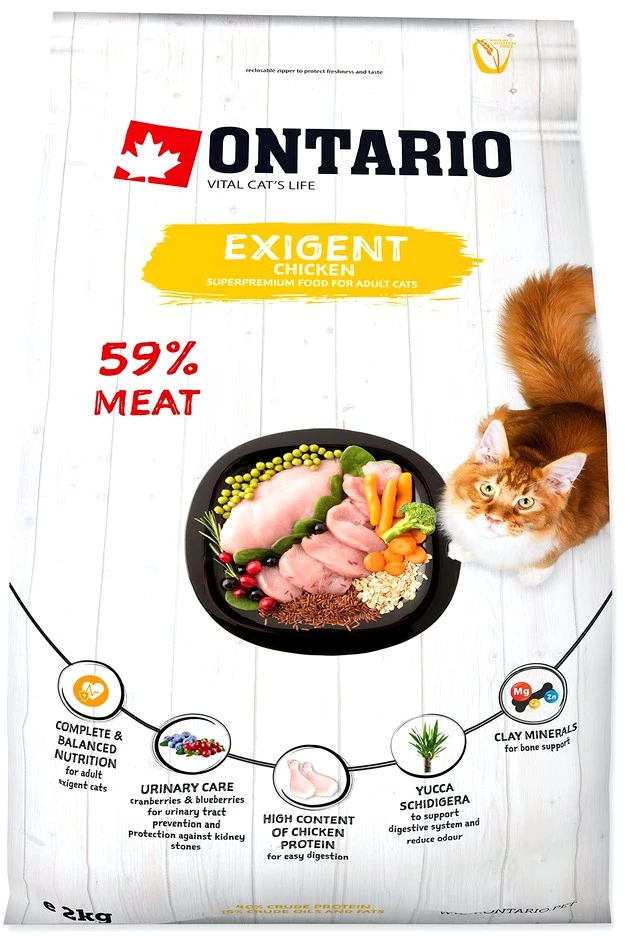 Ontario Cat Exigent 2kg (Išrankioms)