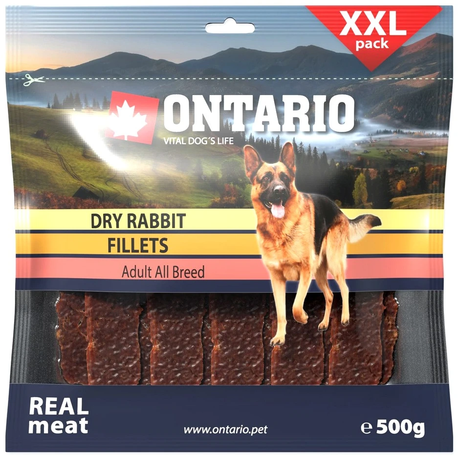 ONTARIO džiovinti triušio file šunims 500g