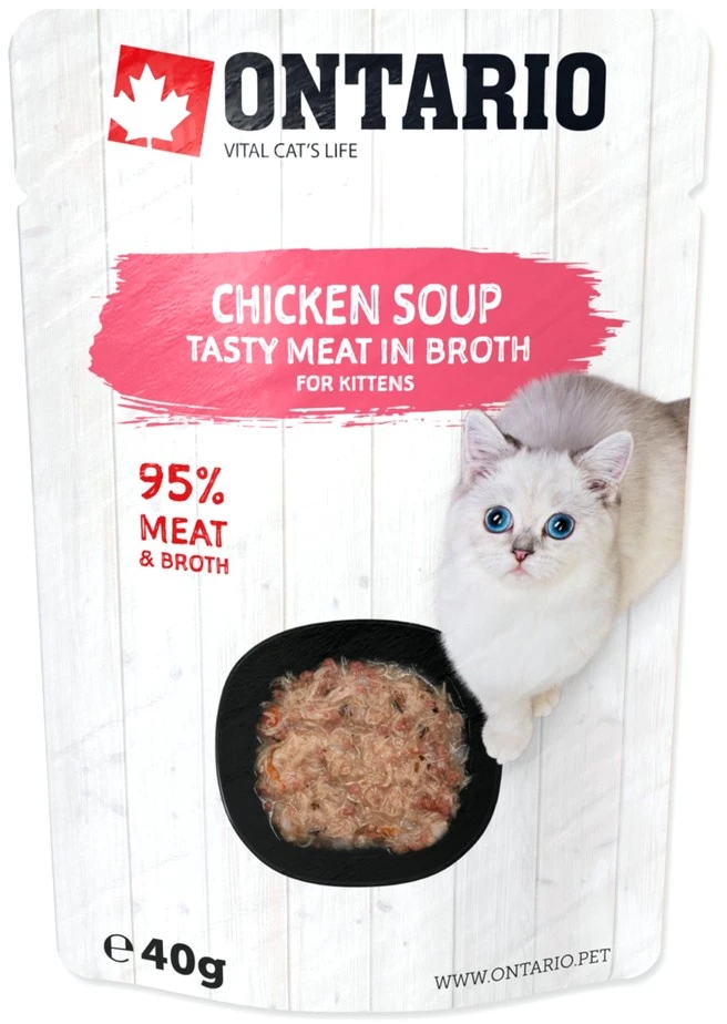 Ontario Kitten Soup vištiena, Carrot ir ryžiai 40g (Sriuba)