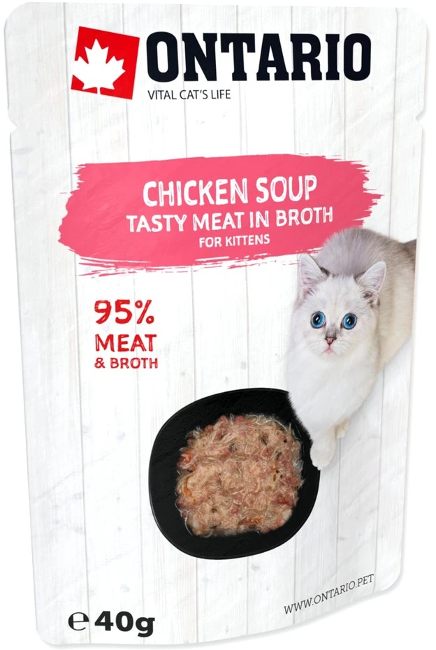 Ontario Kitten Soup vištiena, Carrot ir ryžiai 40g (Sriuba)