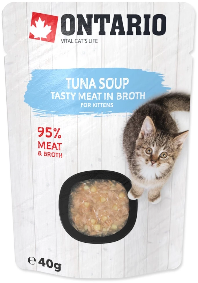 Ontario Kitten Soup Tuna, ryžiai & Vegetables 40g (Sriuba)