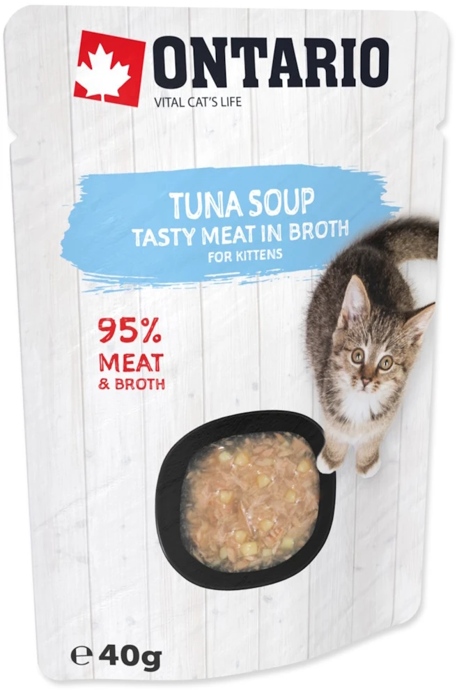 Ontario Kitten Soup Tuna, ryžiai & Vegetables 40g (Sriuba)