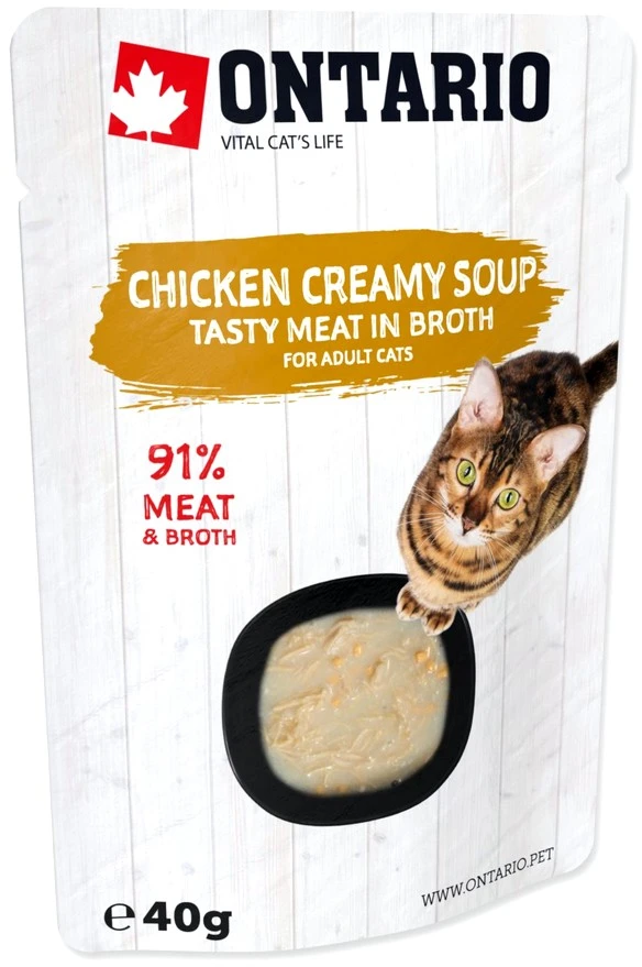 Ontario Cat Soup vištiena & Cheese with ryžiai 40g (Sriuba)
