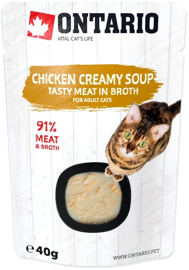 Ontario Cat Soup vištiena & Cheese with ryžiai 40g (Sriuba)