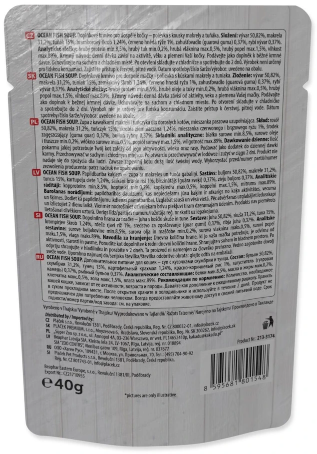 Ontario Cat Soup Ocean žuvis with vetebles 40g (Sriuba)