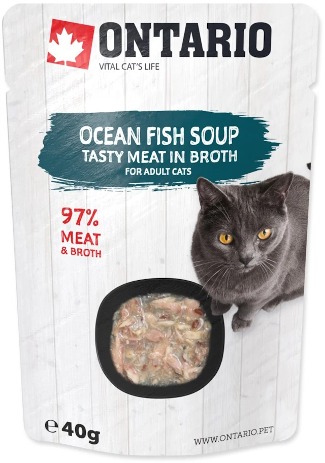 Ontario Cat Soup Ocean žuvis with vetebles 40g (Sriuba)