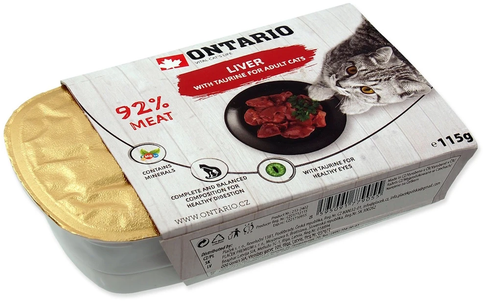 Ontario Cat Tray Liver 115g (kepenėlės)