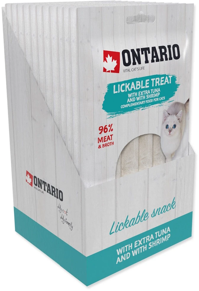 Ontario Laižomas skanėstas Tunas + Krevetės 5x14g
