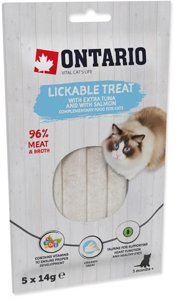 Ontario Laižomas skanėstas Tunas + Lašiša 5x14g