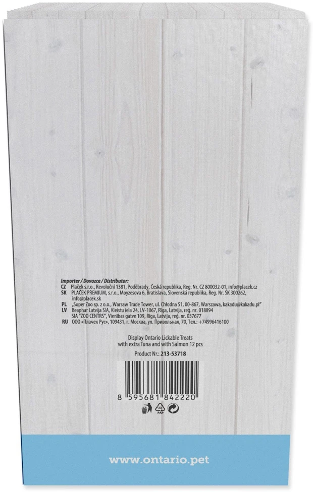 Ontario Laižomas skanėstas Tunas + Lašiša 5x14g