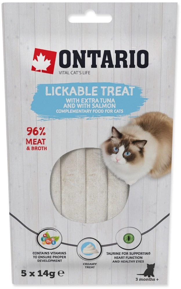 Ontario Laižomas skanėstas Tunas + Lašiša 5x14g