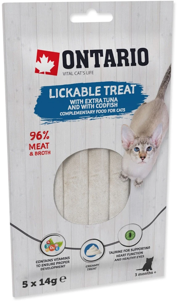 Ontario Laižomas skanėstas Tunas + Menkė 5x14g