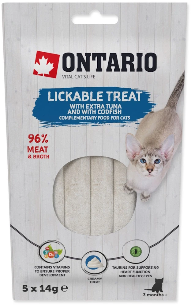 Ontario Laižomas skanėstas Tunas + Menkė 5x14g