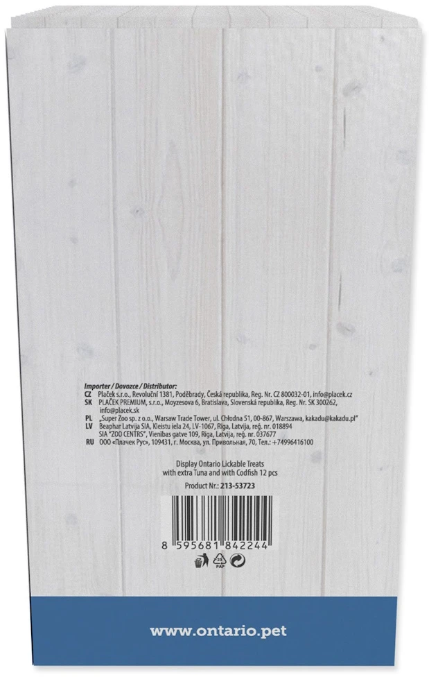 Ontario Laižomas skanėstas Tunas + Menkė 5x14g