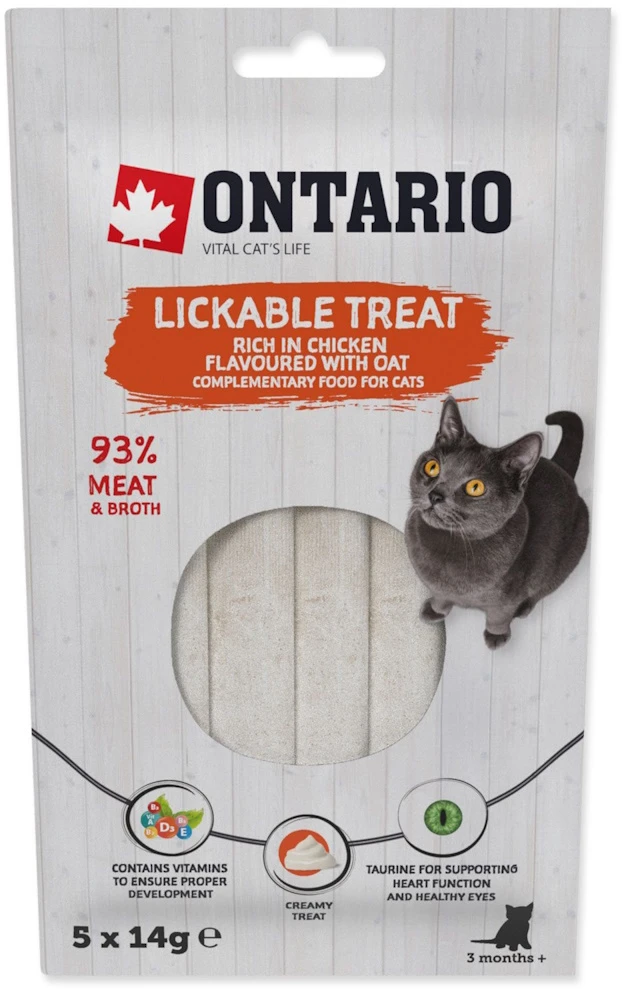 Ontario Laižomas skanėstas su Vištiena + Avižos 5x14g