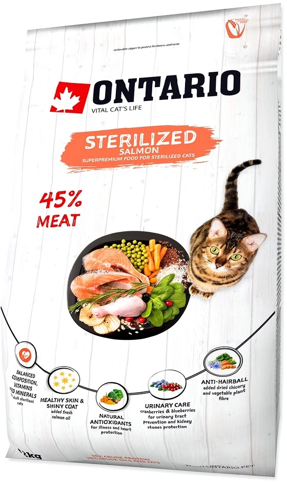 Ontario Cat Sterilised lašiša 2kg (Sterilizuotoms su lašiša)
