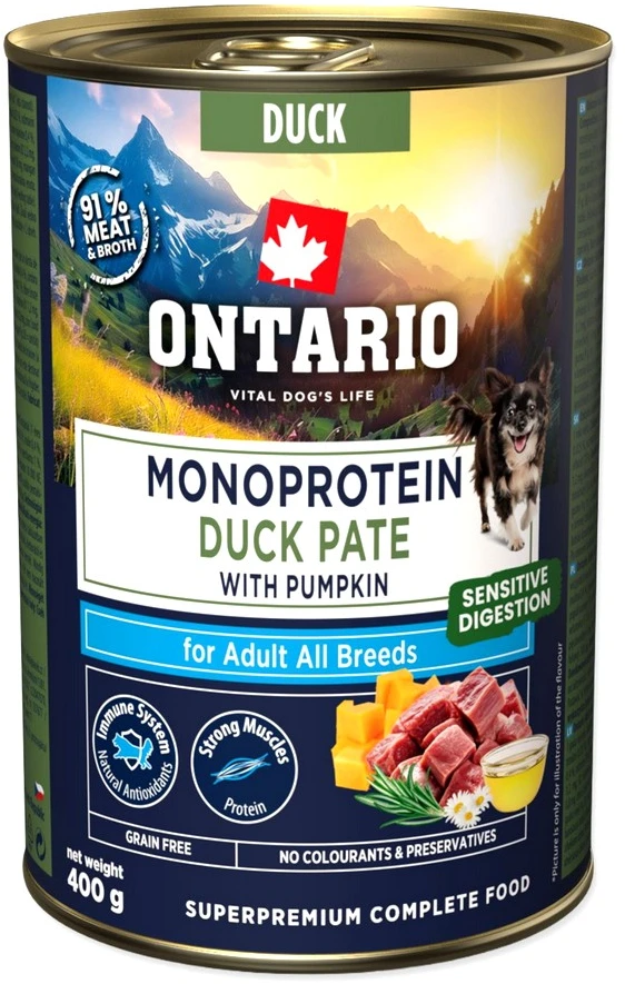 Ontario Adult Monoprotein Antienos paštetas su Moliūgu 400g